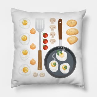 Food Flat Lay Pillow