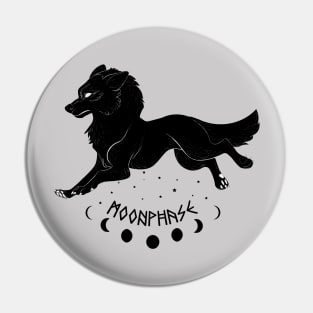 Moon Phase Nordic Wolf Pin