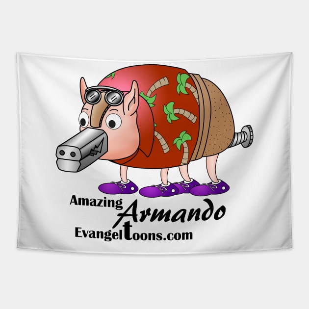 Amazing Armando Character at Evangeltoons.com Tapestry by Evangeltoons