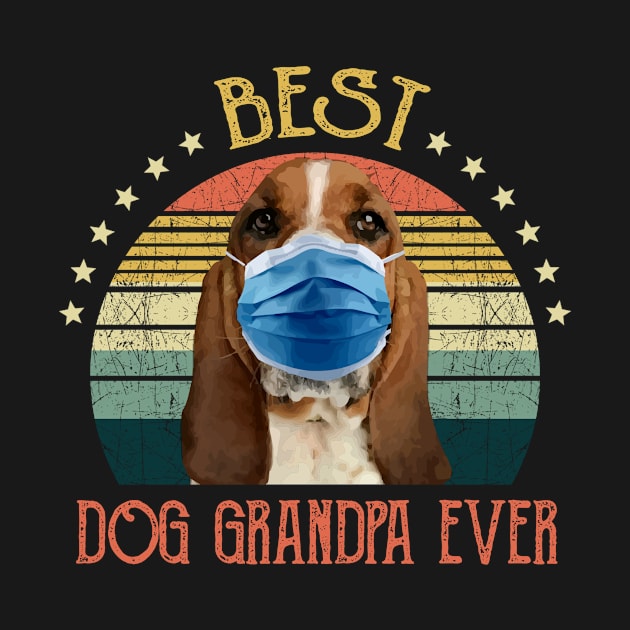 Mens Best Dog Grandpa Ever Basset Hound Fathers Day Gift by gussiemc