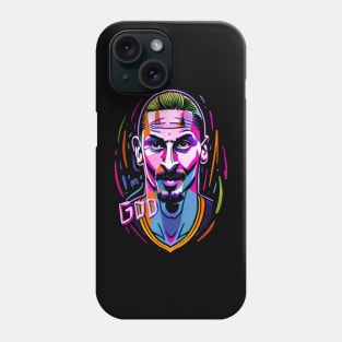 Zlatan the GOD popart caricature Phone Case