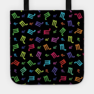 Pattern Scorpio Zodiac Sign Horoscope Astrology Symbol Black Tote