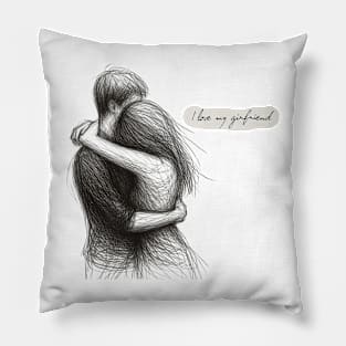I Love My Girlfriend Pillow