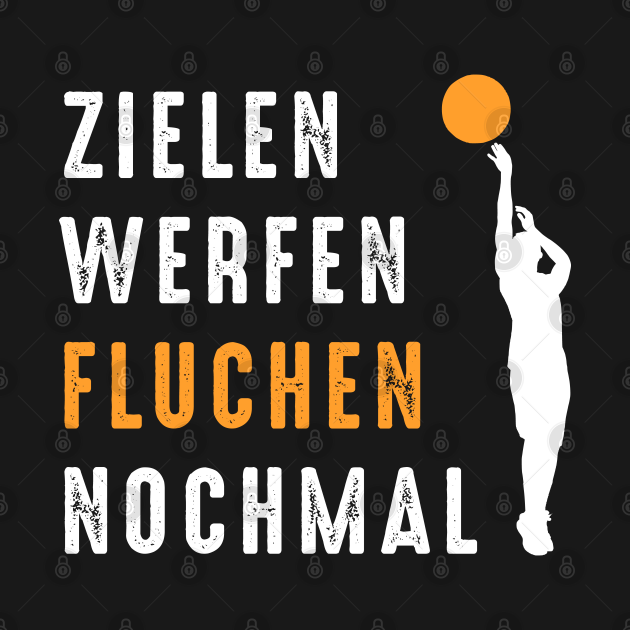 Basketball Zielen Werfen Sport Team Lustig Spruch Basketball T