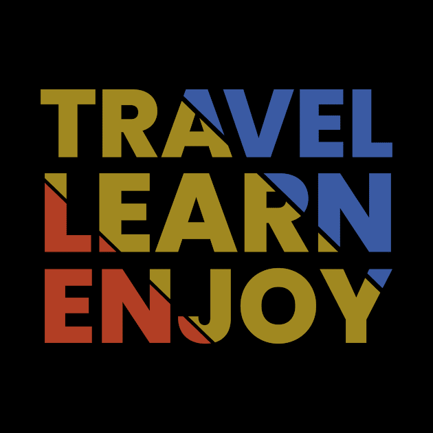 Travel learn enjoy retro typography by emofix