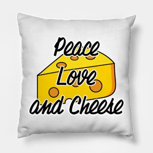 Peace, Love, and Cheese Pillow