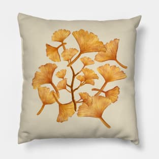 Ginkgo biloba leaves Pillow