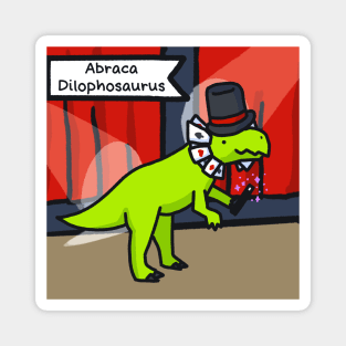 Abraca Dilophosaurus Square Magnet