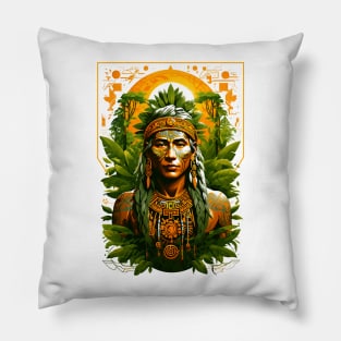 Native american Indian Warrior Pillow