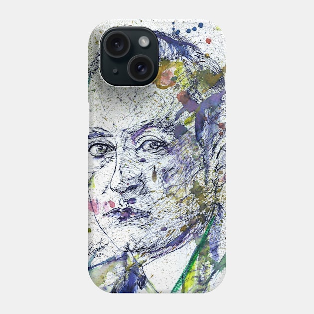 MAX BORN watercolor and ink portrait.1 Phone Case by lautir