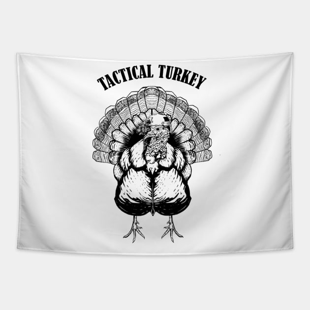 Tactical turkey Tapestry by ZethTheReaper