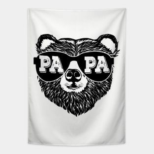 Retro Papa Bear New Dad Father's Day Daddy Birthday Family Tapestry