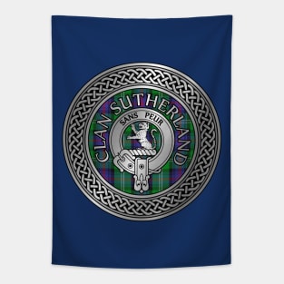 Clan Sutherland Crest & Tartan Knot Tapestry