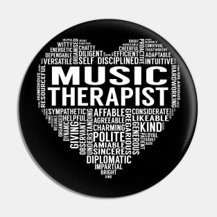 Music Therapist Heart Pin