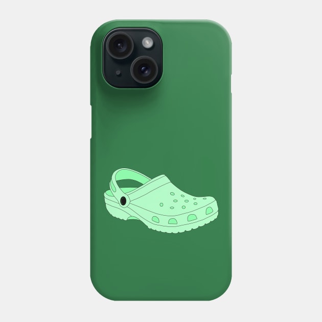 Green Crocs Shoe Phone Case by Gold Star Creative