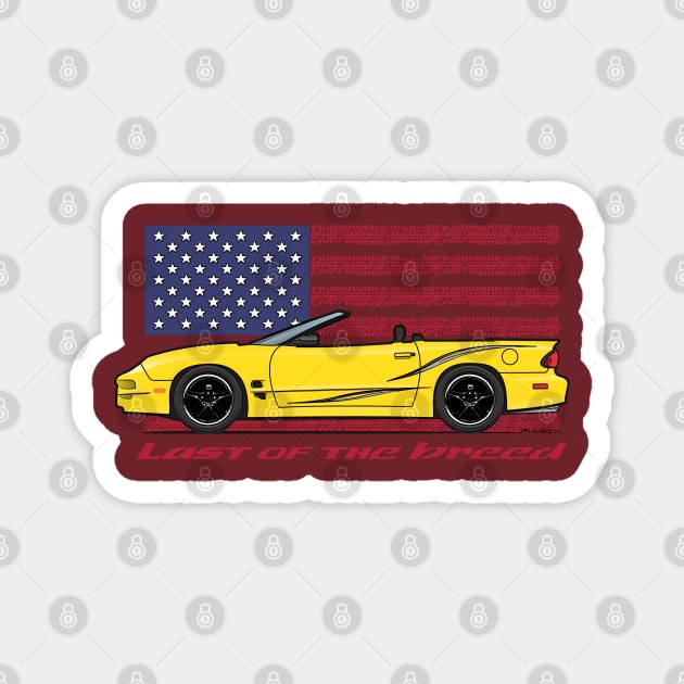 USA - Last of the breed-yellow convertible Magnet by JRCustoms44