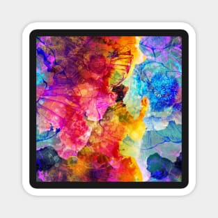 Splatter Painting Improvisation Seamless Pattern Digital Art Magnet