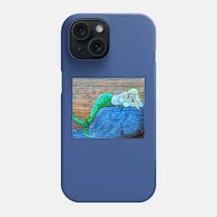 Mermaid on the rocks Phone Case