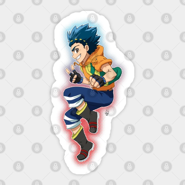 Valt Aoi Beyblade Burst QuadStrike  Sticker for Sale by