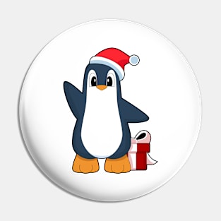 Penguin Christmas Santa hat Pin