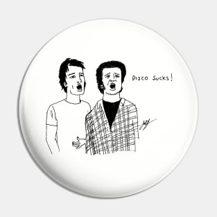 Disco Sucks Pin