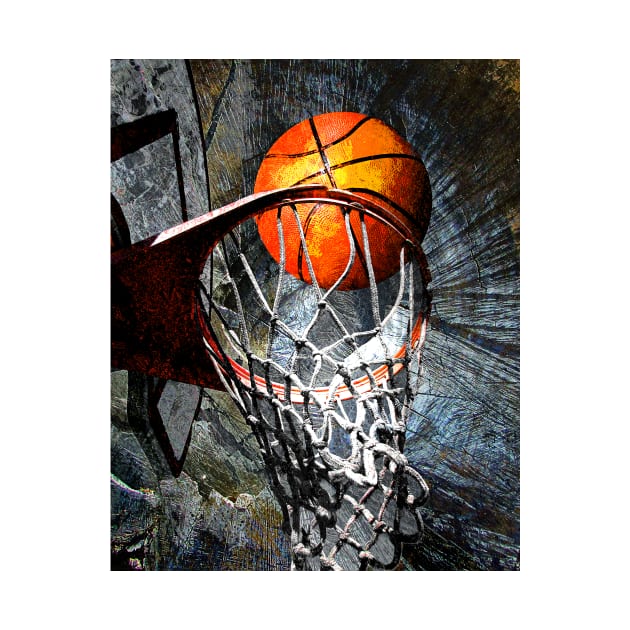 Basketball art print swoosh 116 - cool basketball artwork design by takumipark
