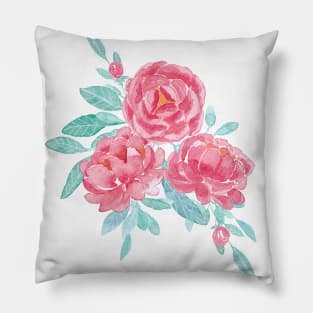 Pink romantic floral bouquet Pillow