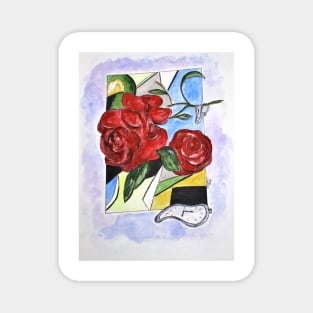 Whimsical Roses Magnet