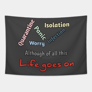 Quarantine, isolation, panic, infection, worry Tapestry