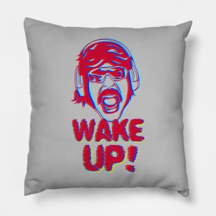 Wake Up! Light Fabric tees Pillow