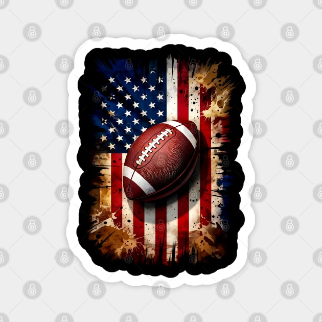 American Football, USA Football Magnet by UrbanLifeApparel