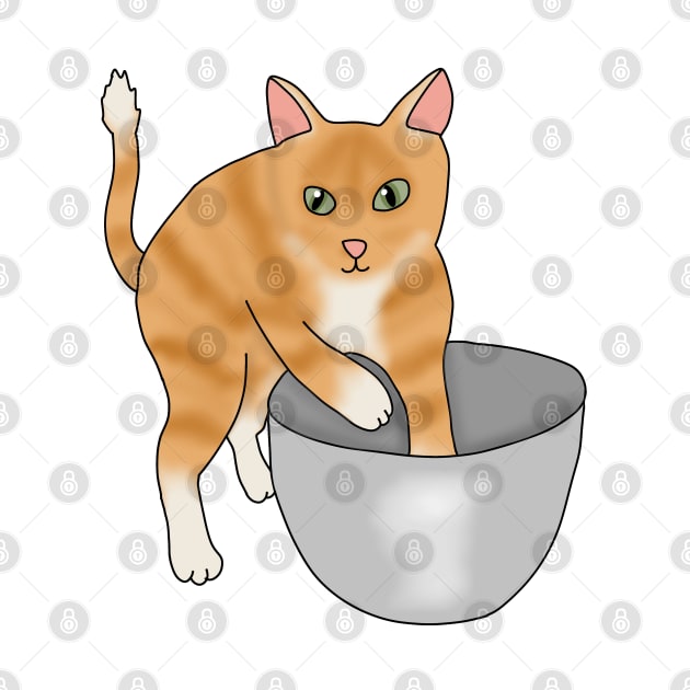 Kitty baking (fluffy orange cat) by Becky-Marie