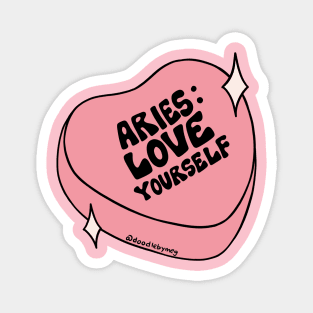 Aries Conversation Heart Magnet