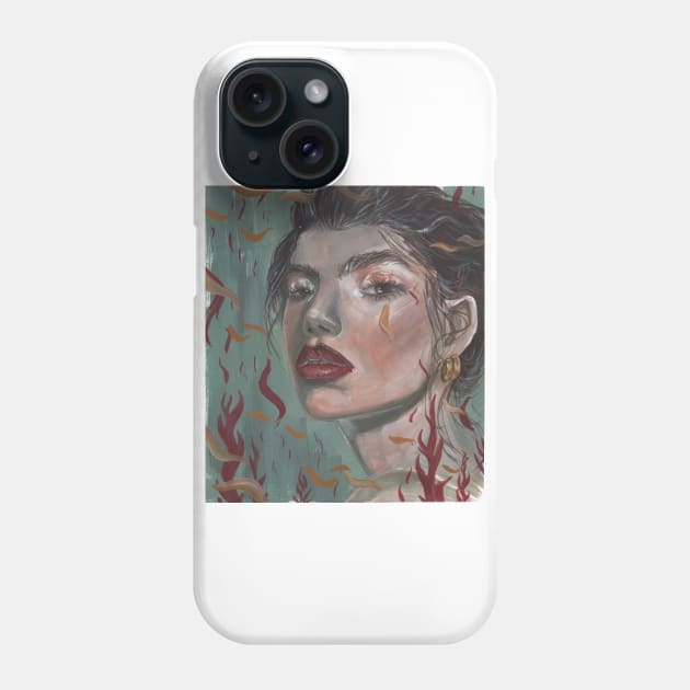 portrait of a girl Phone Case by SosiCreatesArt