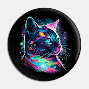 Rainbow Cosmic Cat Pin