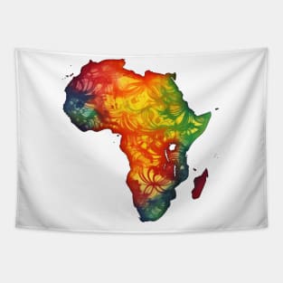 Watercolor African Map #3 Tapestry