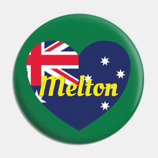 Melton VIC Australia Australian Flag Heart Pin