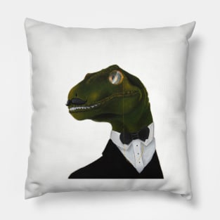 Dapper Velociraptor Pillow