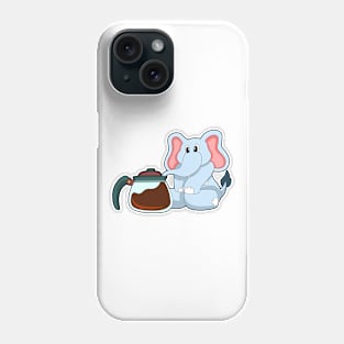 Elephant with Coffee pot Phone Case