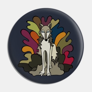 Night Wolf Pin