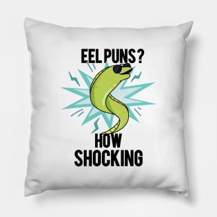 How Shocking Funny Eel Pun Pillow