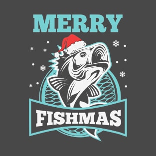 Merry Fishmas Great Fishing Christmas T-Shirt