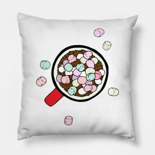 Hot cocoa with marshmallows Pillow