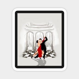 Elegant Ballroom Dancing Magnet