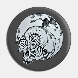 Mesmer-Eyelash Skull with Moon 2 Pin