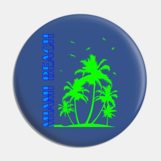 Miami Beach Green Pin