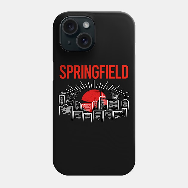 Red Moon Springfield Phone Case by flaskoverhand