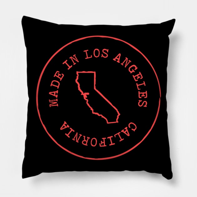 Made in Los Angeles California Pillow by Geometrico