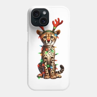 Christmas Red Nose Leopard Phone Case