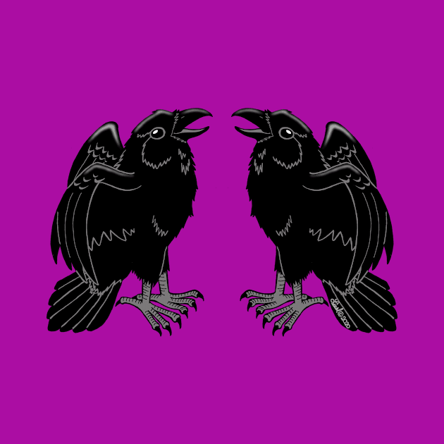 Raven Pair by HonuHoney